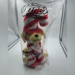 Raising Canes Christmas Candy Cane 2024 Puppy Dog Plush Canes Animal  NEW Sealed